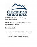 Resumen sobre Constitucionalismo globalización y derecho