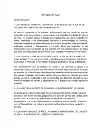 INFORME DE VIAJE CUESTIONARIO. Página 1
