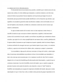LA OBSOLESCENCIA PROGRAMADA.. Página 1