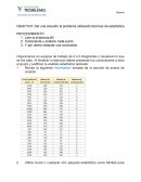 OBJETIVO: Dar una solución al problema utilizando técnicas de estadística