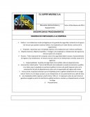 DESCRIPCION DE PROCEDIMIENTOS IINGRESO DE EMPLEADOS A LA EMPRESA EL SUPER MUEBLE S.A.