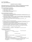 DIAGNÓSTICO INICIAL DE QUÍMICA.