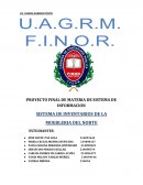 PROYECTO FINAL DE MATERIA DE SISTEMA DE INFORMACION SISTEMA DE INVENTARIOS DE LA MUEBLERIA DEL NORTE