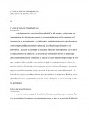 Informe calibración de termometro