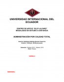 MODALIDAD DE ESTUDIO A DISTANCIA ADMINISTRACIÓN POR CALIDAD TOTAL