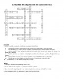 Actividad de adquisición del conocimiento. Horizontal. Vertical