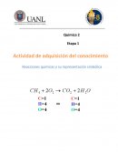 Reacciones químicas y su representación simbólica