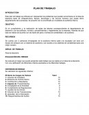 PLAN DE TRABAJO INTRODUCCION