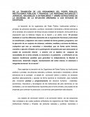 Transicion de los organismos