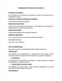 PROBLEMAS PSICOSOCIALES DE MEXICO.. Página 1