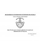 CONTENIDO TEMATICO PARA ADMINISTRACION DE PROYECTOS