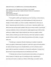 IMPORTANCIA DEL DERECHO FISCAL EN NUESTRA SOCIEDAD. Página 1
