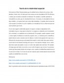 Teoria de la relatividad especial de Albert Einstein