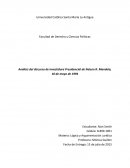 Análisis del discurso de Investidura Presidencial de Nelson R. Mandela, 10 de mayo de 1994
