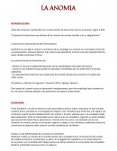 Anomia. La teoría de la anomia deriva del funcionalismo.