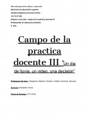 Campo de la practica docente III “Un dia de lluvia, un video, una decisión”