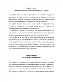 LA INTERPRETACION: OBJETOS, CONCEPTOS Y TEORIA.. Página 1