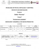 PROYECTO DE INVESTIGACIÓN Producto Galleta “Pemanza”