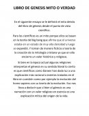 LIBRO DE GENESIS MITO O VERDAD