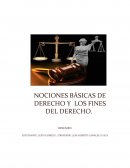 NOCIONES BÁSICAS DE DERECHO Y LOS FINES DEL DERECHO.