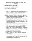 Desarrollo de términos claves en Teorías de los Precios