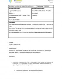 Logística internacional y Supply Chain Management. Página 1