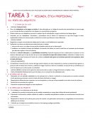 ÉTICA PROFESIONAL, PERFIL DEL ARQUITECTO