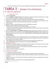 ÉTICA PROFESIONAL, PERFIL DEL ARQUITECTO. Página 1