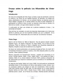 Ensayo sobre la pelicula LosMiserables de Victor Hugo