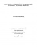 Informe Final de la Gestión Realizada en el Tribunal Administrativo de Cundinamarca – Sección Primera – Subsección “A”