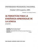Alternativas Para La Enseñanza-Aprendizaje De La Lengua