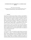 ECONOMÍA POPULAR UNA RESPUESTA A LA DESIGUALDAD SOCIAL.