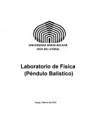 Laboratorio de Física (Péndulo Balístico)