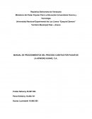 Manual de procedimientos del proceso cuentas por pagar.