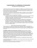 Lo permanente y lo cambiante en la educación.