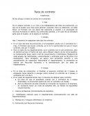 Tipos de Contratos en una empresa.
