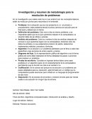 Investigación y resumen de metodología para la resolución de problemas