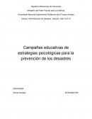 Campañas educativas de estrategias psicológicas para la prevención de los desastres