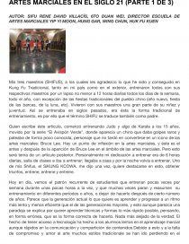ARTES MARCIALES EN EL SIGLO 21.. Página 1