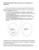 Resumen sociología tema de las migraciones, raza y etnia.