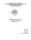 IMPORTANCIA POLITICA DE LA GENERACION DEL 28