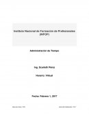 Administracion de tiempo. El Tiempo es una magnitud física fundamental