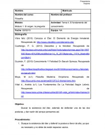 Módulo 1. El origen, la pregunta. Página 1