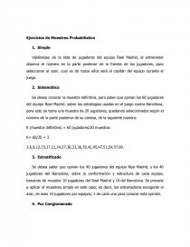 Ejercicios de Muestreo Probabilístico. Página 1
