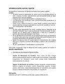 DIFERENCIA ENTRE COSTOS Y GASTOS