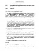 Lugar: Campus de la universidad Peruana Unión, Distrito de Lurigancho Chosica Provincia y Departamento de Lima.