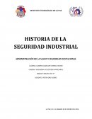 HISTORIA DE LA SEGURIDAD INDUSTRIAL. ADMINISTRACIÓN DE LA SALUD Y SEGURIDAD OCUPACIONAL