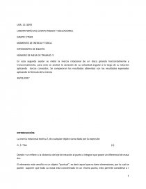 LABORATORÍO DEL CUERPO RIGIDO Y OSCILACIONES.. Página 1