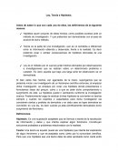 Ley, Teoría e Hipótesis