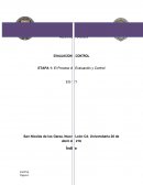 EVALUACION Y CONTROL ETAPA 1: El Proceso de Evaluación y Control